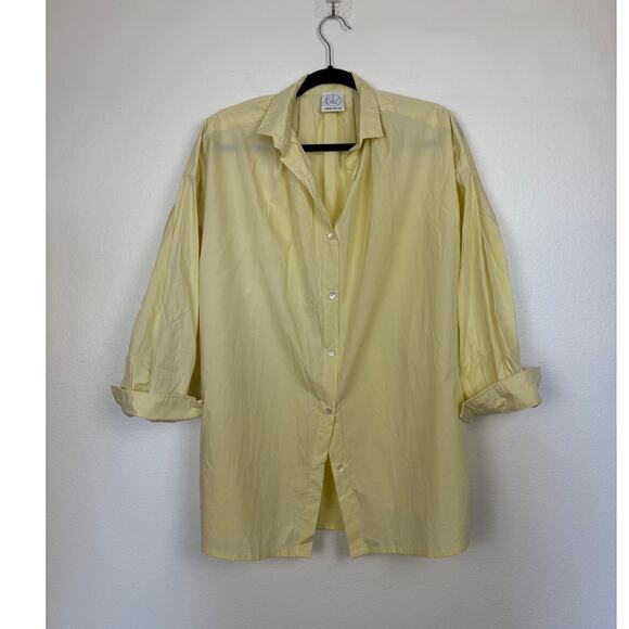 Laneway the Label Forever Button Down Relaxed Casual Luxury Shirt in Butter S/M - Picture 2 of 7